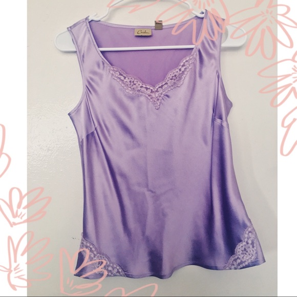 Caslon Tops - Lilac Silk Caslon Tank